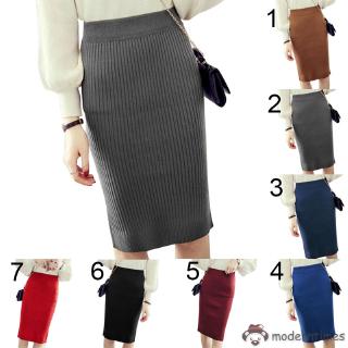 Chân váy ôm công sở dài qua gối co dãn cho nữ