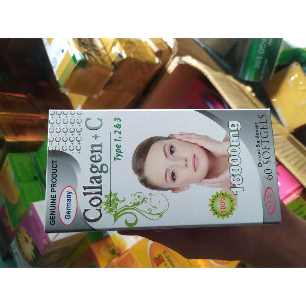Collagen C 16000mg hỗ trợ đẹp da, chống lão hóa, mờ thâm, trắng da Hộp 60viên | BigBuy360 - bigbuy360.vn