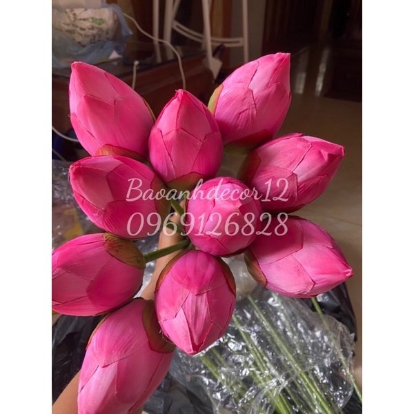 Hoa sen giả BÁCH DIỆP QUAN ÂM bông sen lụa đẹp cao cấp