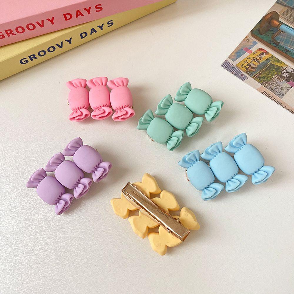 Kẹp Tóc BB Hình Kẹo Nhiều Màu Dễ Thương Thanh Lịch Kiểu Nhật Bản Dành Cho Nữ 3