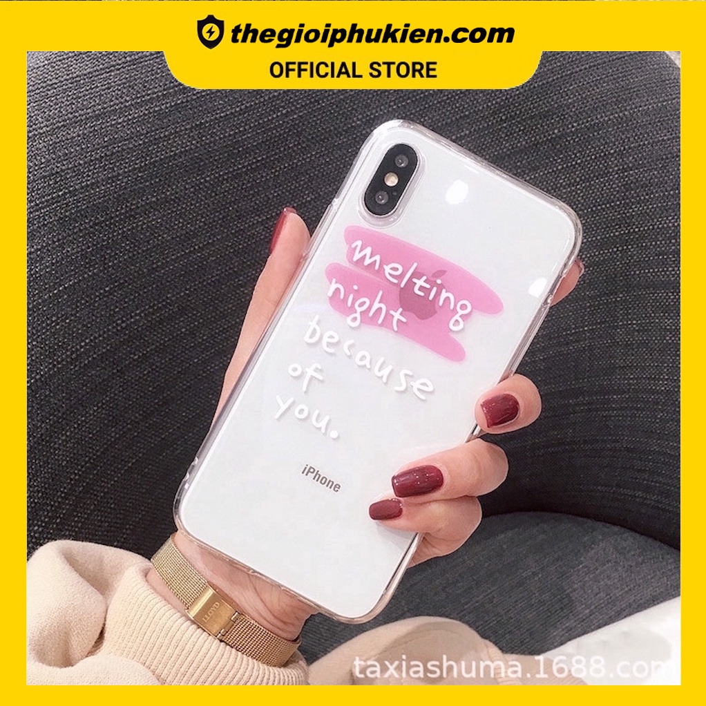 Ốp lưng iphone silicon trong suốt melting dành cho Ip 6 đến 14promax - t51, sd2023