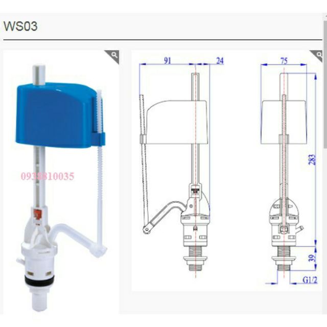 BỘ XẢ BỒN CẦU 1 KHỐI 2 NÚT NHẤN