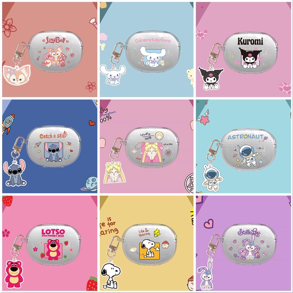 Vỏ Bảo Vệ Hộp Sạc Tai Nghe Bluetooth Không Dây Bằng Silicon Mềm Trong Suốt Họa Tiết Hoạt Hình Disney F5 Dễ Thương