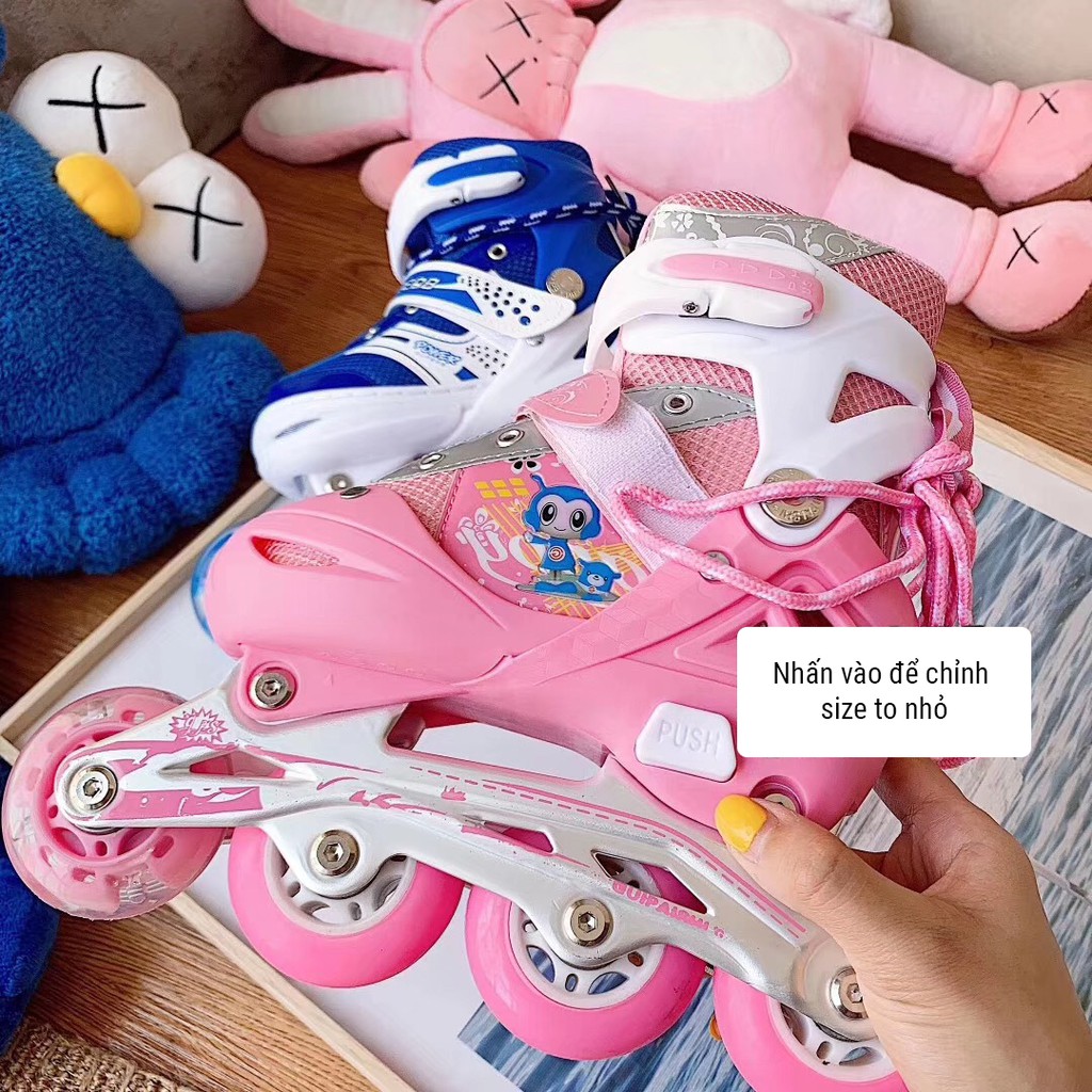 Giày trượt patin Power phát sáng hai bánh giành cho người lớn và trẻ em từ size 27-42