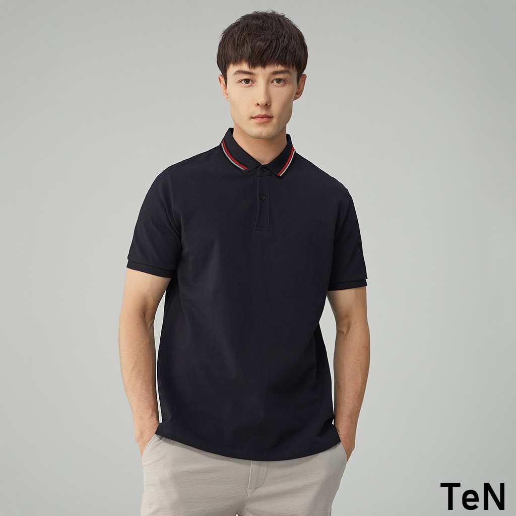 Áo polo nam có cổ vải cotton thiết kế tay ngắn thời trang TEN | BigBuy360 - bigbuy360.vn