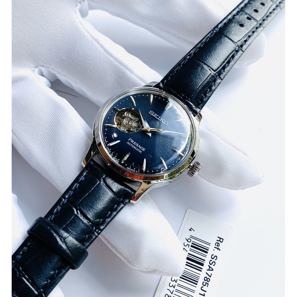 Đồng hồ đôi chính hãng Seiko Presage Cocktail Time Stinger SSA405J1- SSA875J1 Made in Japan - Máy cơ tự động - Kính cong