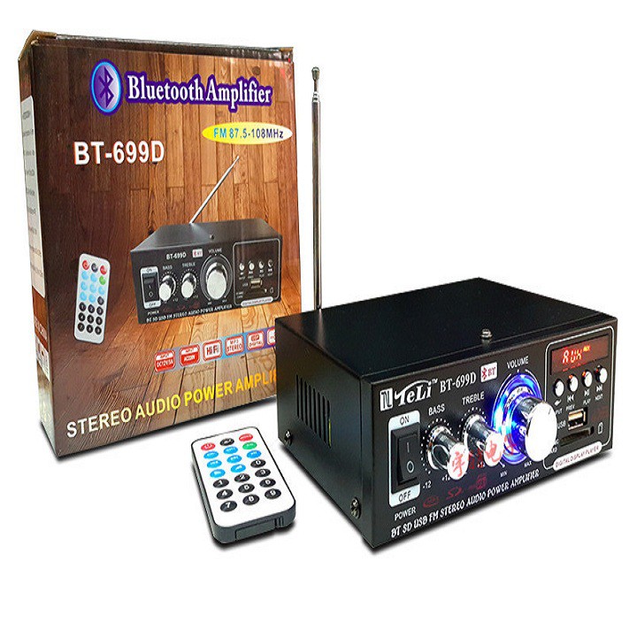 Ampli mini karaoke bluetooth bt-699d ampli mini loại xịn chuyên đánh chim đêm,nghe nhạc