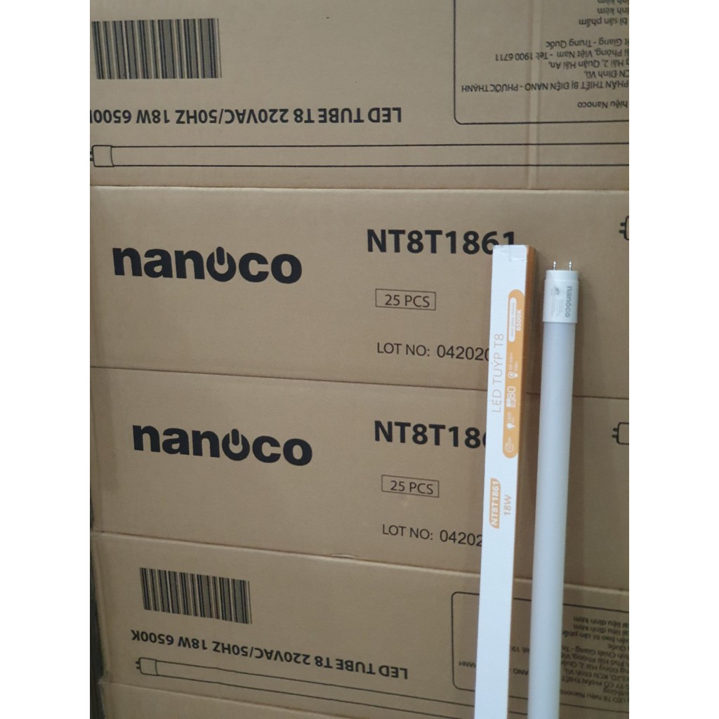 Bóng đèn led tuýp T8 1m2 18W Nanoco NT8T1861