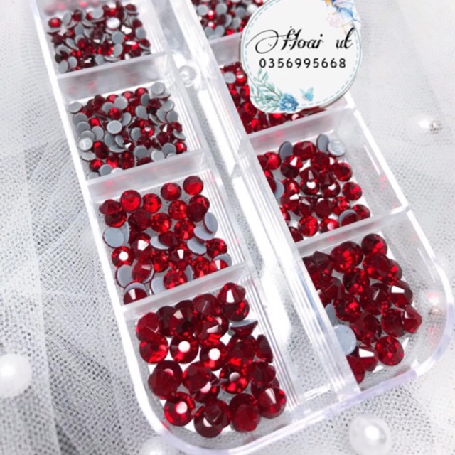 Khay Đá nails số 15 - Mầu Đỏ Đô ( Đỏ Đậm )