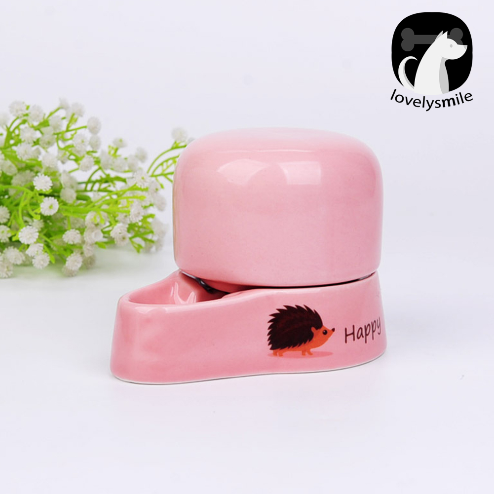 Giá Đỡ Bình Nước / Thức Ăn Bằng Sứ Hình Nhím Cho Hamster