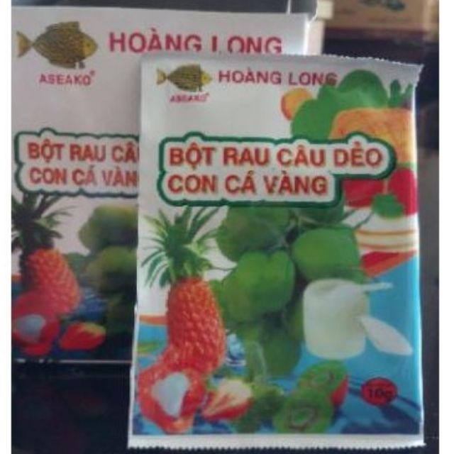 1 hộp 12 gói rau câu dẻo con cá vàng