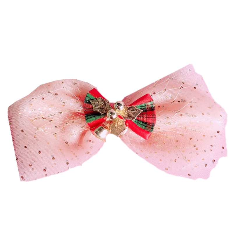 Kẹp Tóc Hình Nơ Lớn Bằng Vải Gạc Hợp Thời Trang