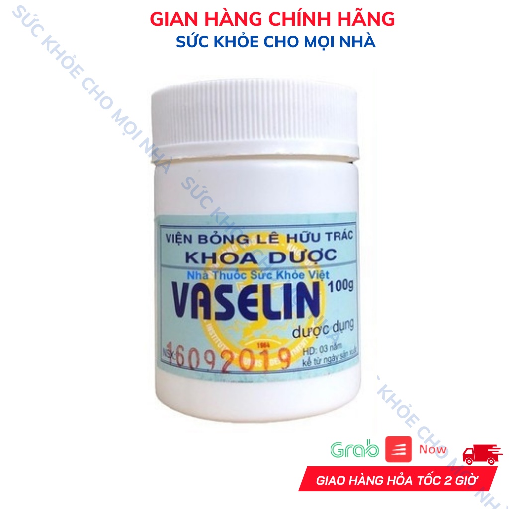 Kem Nẻ Vaselin Viện Bỏng Quốc Gia Hộp 100g, Sáp Dưỡng Ẩm Chống Nẻ Dùng Cho Mọi Loại Da, An Toàn Cho Trẻ Nhỏ