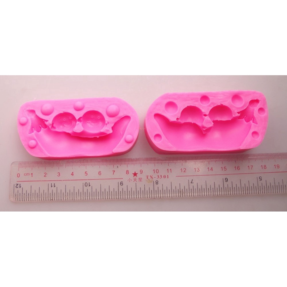 Khuôn Silicon Làm Kẹo Đường Hình Em Bé 3d