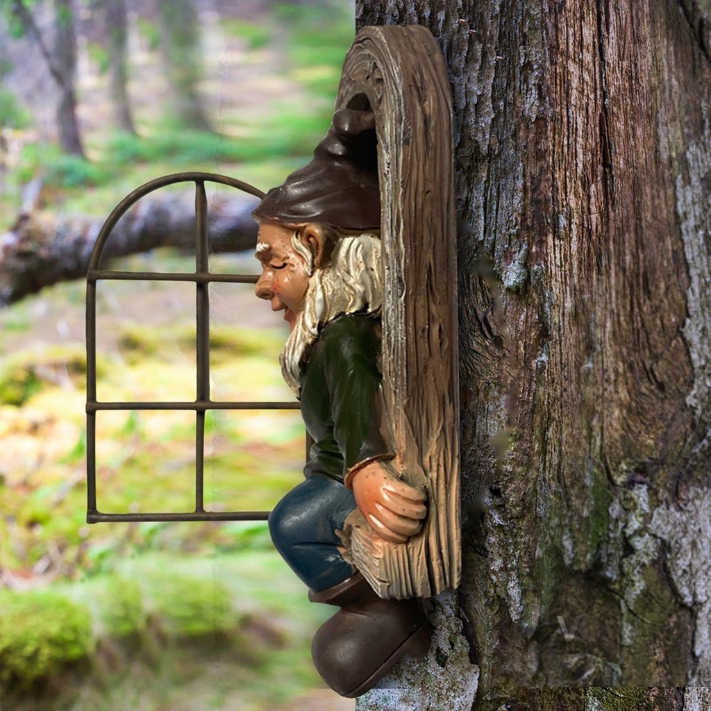 IVORY Gnome Tượng Chú Lùn Bằng Nhựa Resin Thủ Công Trang Trí Tòa Án