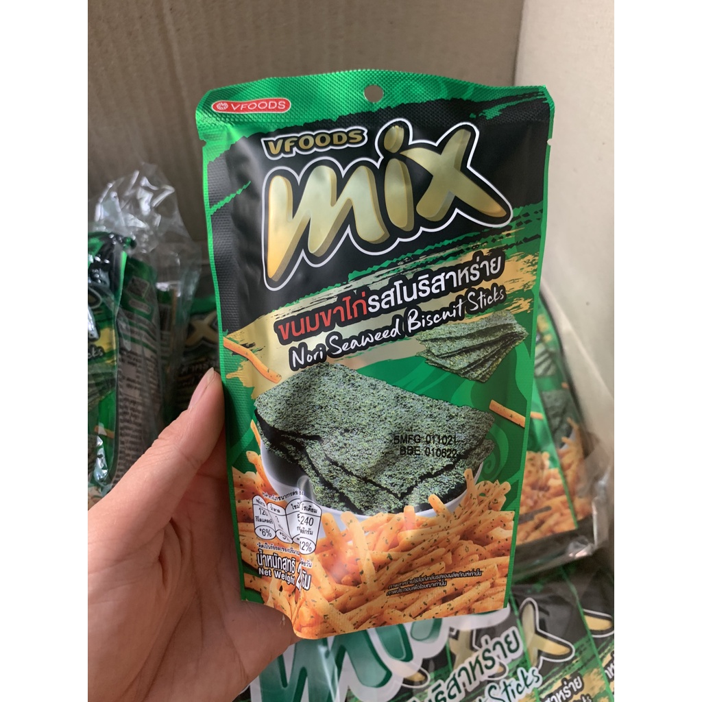 Bánh snack que nhập khẩu Thái lan MIX vị rong biển 25g