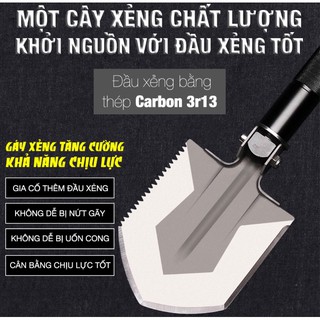 xẻng chuyên dụng cắm trại 4 in 1 - King's Garden