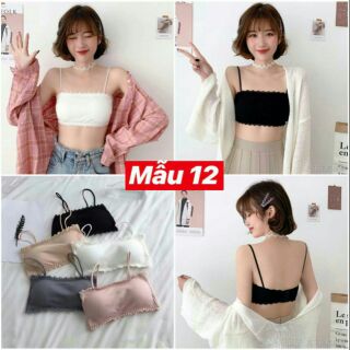 Áo bra len tăm 2 dây mảnh gài sau (chat với shop trước khi đặt)