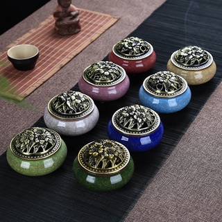 [ chọn mẫu ] Combo lư xông trầm hương đỉnh đốt nhang gốm sứ + 10 nụ trầm hương