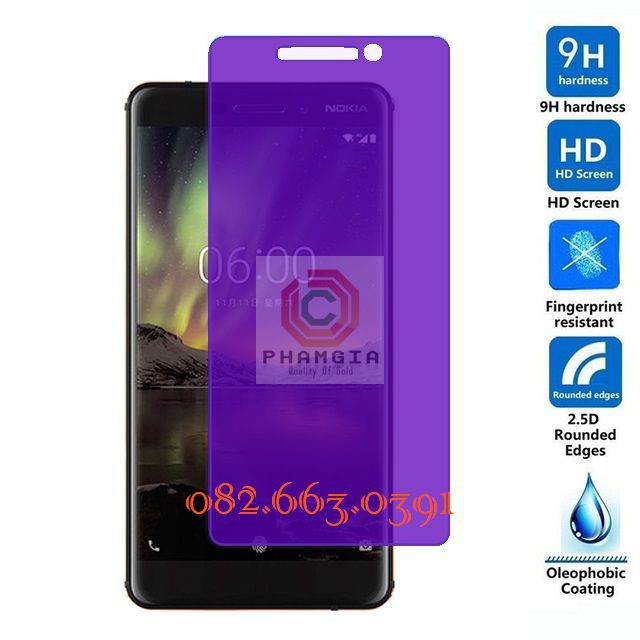 Cường Lực Nokia bảo vệ mắt ánh tím Nokia 4.2/ 5/ X5 (5.1+)/ 6/ X6 (6.1+)/ 7/ 7+/ 7.1+/ 7.2/ 8/ X7 (8.1) nano dẻo