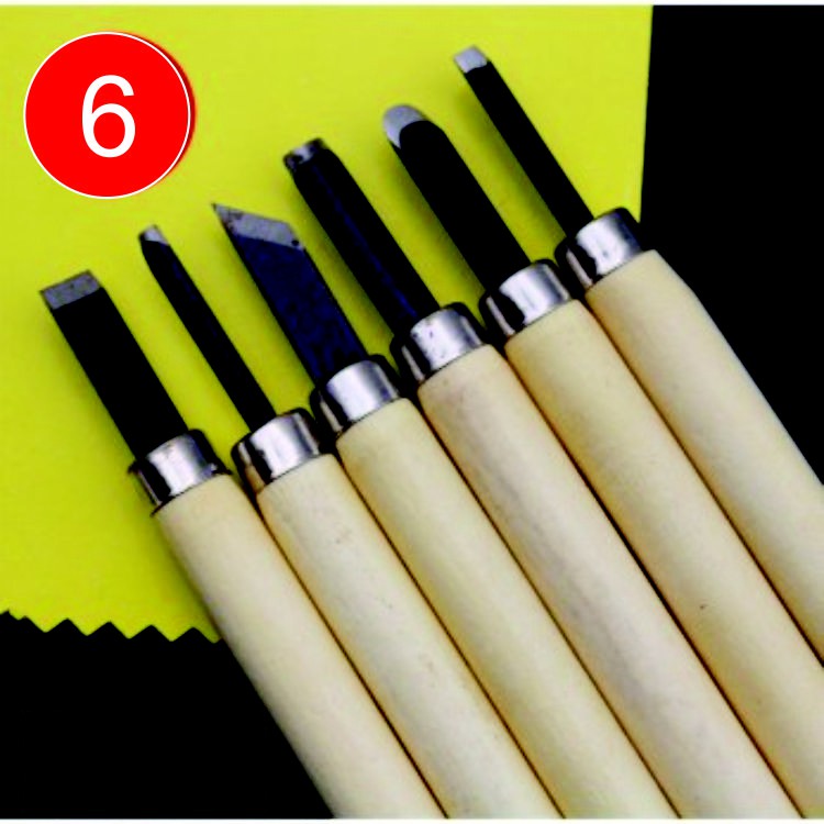 Bộ 6 dao khắc gỗ, tiện gỗ