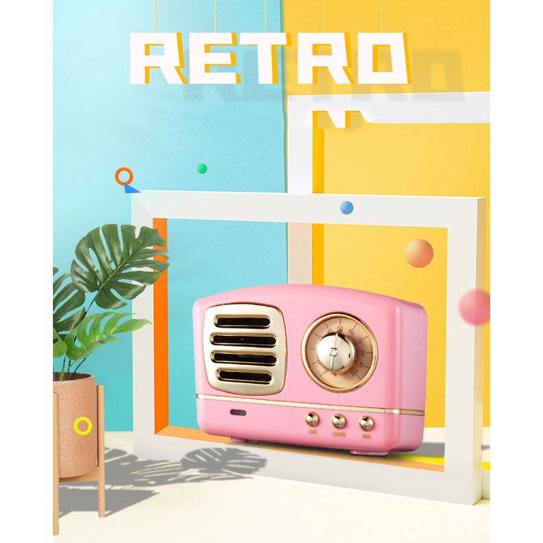 Đài HM 11 retro mini kết nối bluetooth, cắm usb