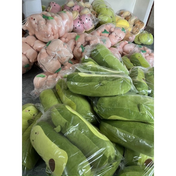 Gấu Bông Quả Bơ Dài, Gối Ôm Hình Quả Bơ Dễ Thương Dài 70Cm