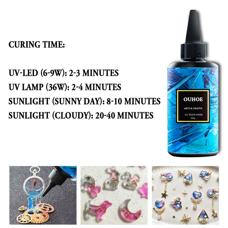 Keo nhựa resin UV tiện dụng để làm đồ trang sức thủ công mỹ nghệ 30/100 / 200g