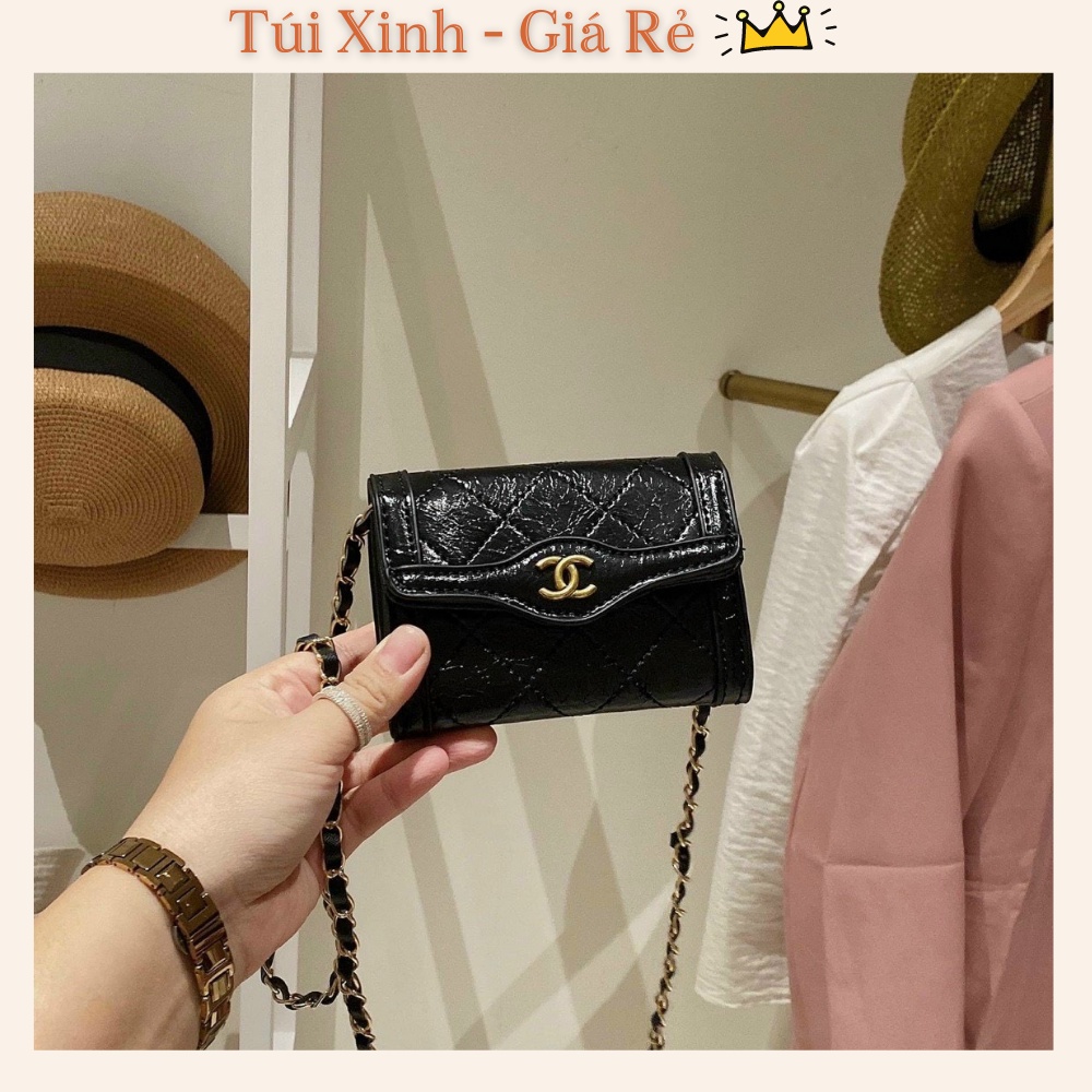 Ví nữ mini cao cấp, bóp cầm tay kèm dây đeo chéo sang chảnh, xịn xò, nhỏ xinh làm phụ kiện phối đồ cho các nàng A12