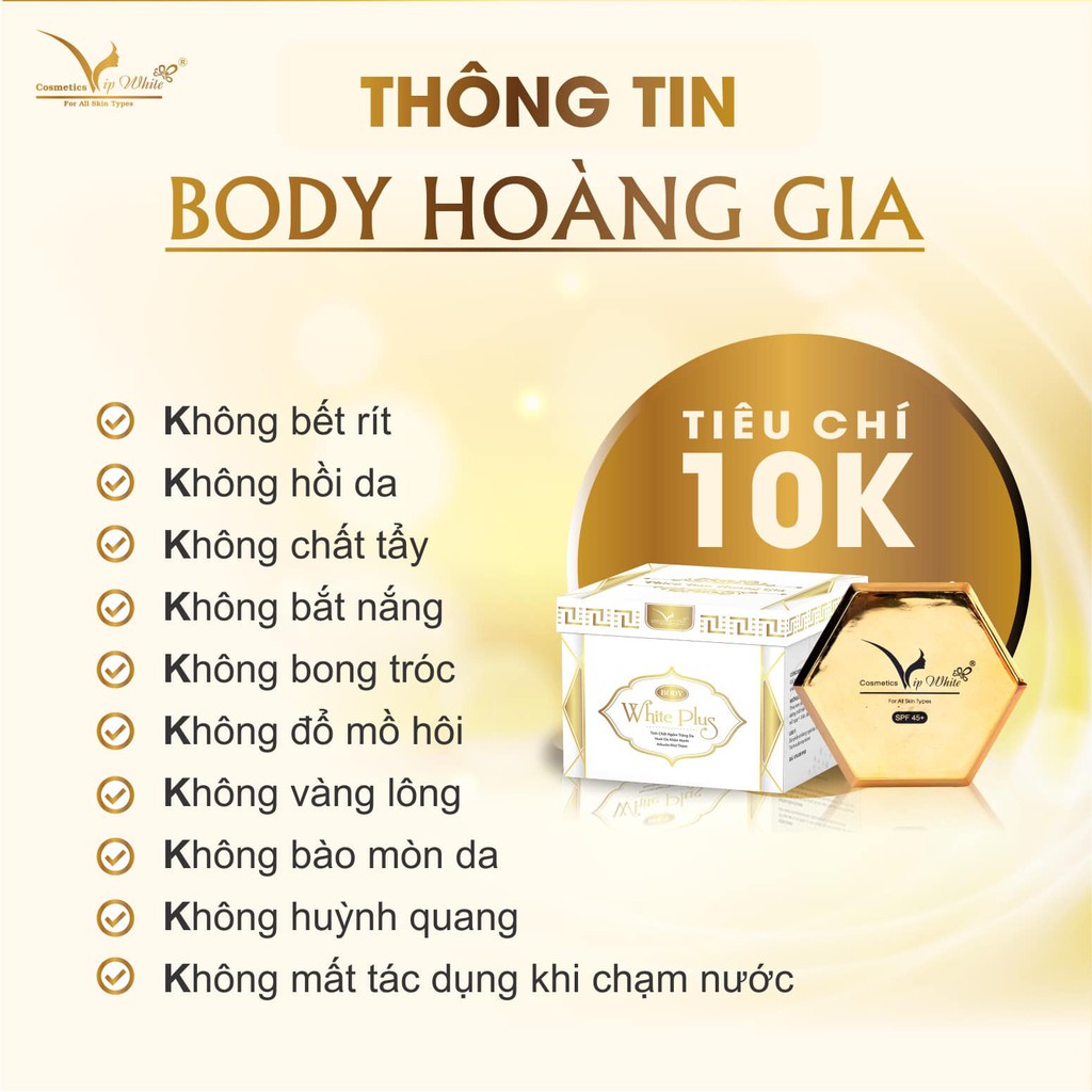 Kem Body Thượng lưu Hoàng Gia Vip White - Chính hãng