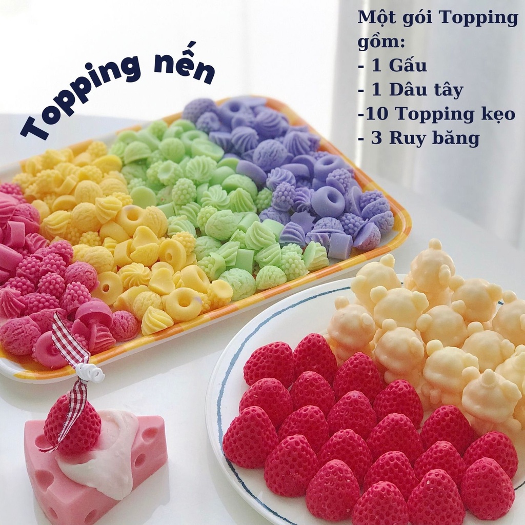 Set tự làm nến thơm, nến thơm sinh nhật kèm 3 khuôn, Quà tặng sinh nhật - DIY Candle