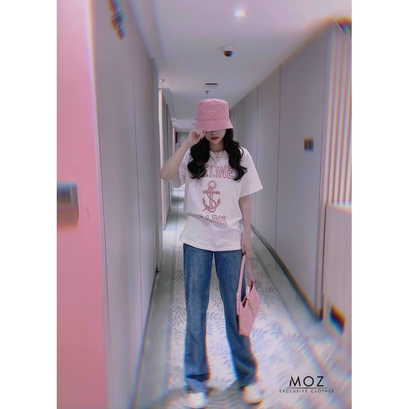 áo thun unisex form rộng in mỏ neo siêu hot