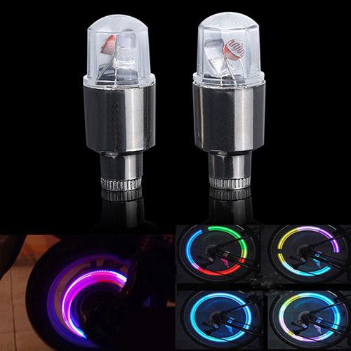 Set 2 Đèn Led Gắn Van Lốp Xe Phát Sáng Cho Xe Đạp Xe Hơi Xe Máy