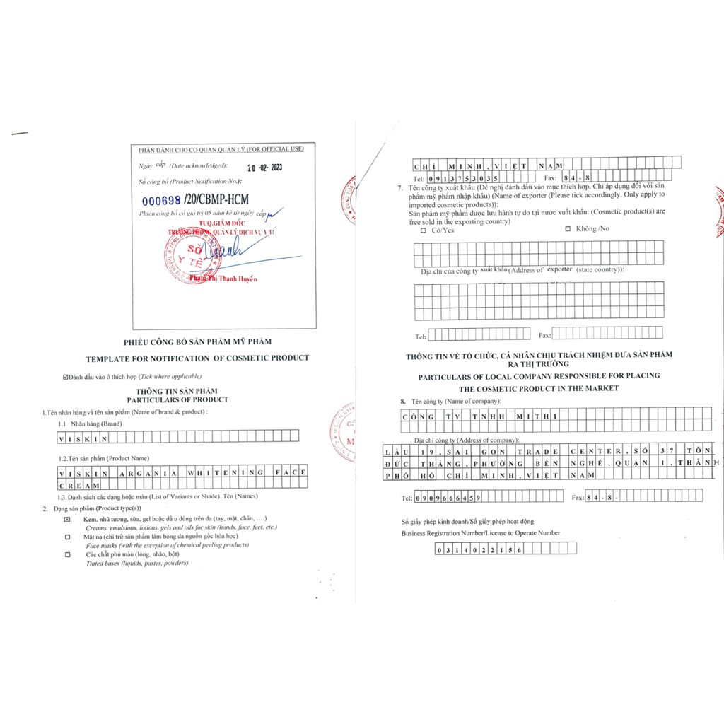 Kem dưỡng trắng VISKIN tinh chất Argan - 30g