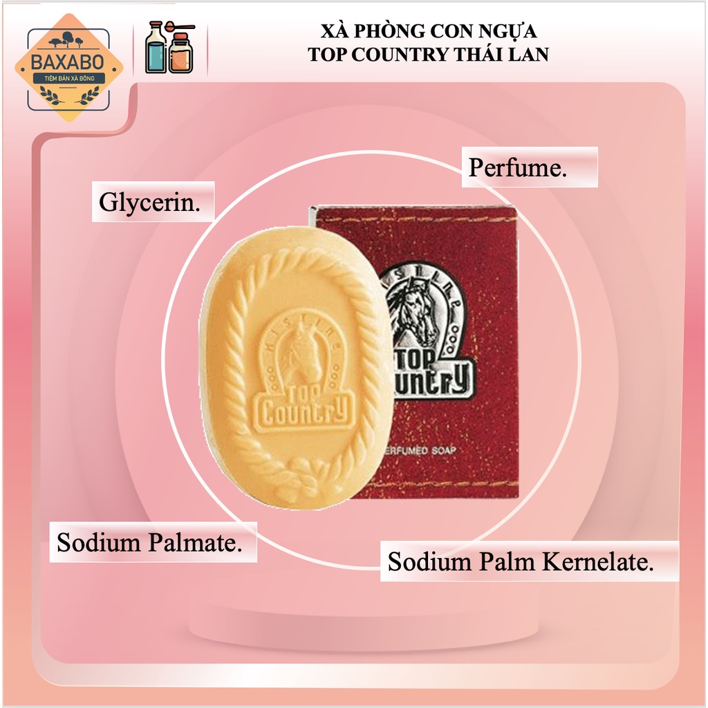 XÀ PHÒNG CON NGỰA TOP COUNTRY THÁI LAN - PERFUMED SOAP- XÀ PHÒNG KHỬ MÙI HÔI CƠ THỂ - HÀNG CHÍNH HÃNG
