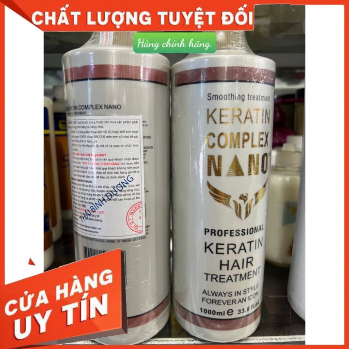 KEM  PHỤC HỒI KERATIN COMPLEX NANO CAO CẤP 1000ml CHAI MÀU NÂU HÀNG CHÍNH HÃNG -SẢN PHẨM KHÔNG THỂ THIẾU CHO SALON TÓC