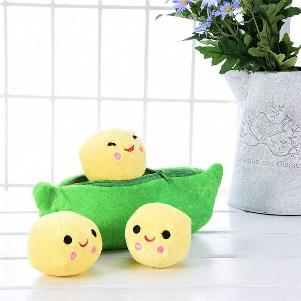 Thú nhồi bông 25/40cm hình 3 hạt đậu Hà Lan thích hợp làm quà tặng cho bé