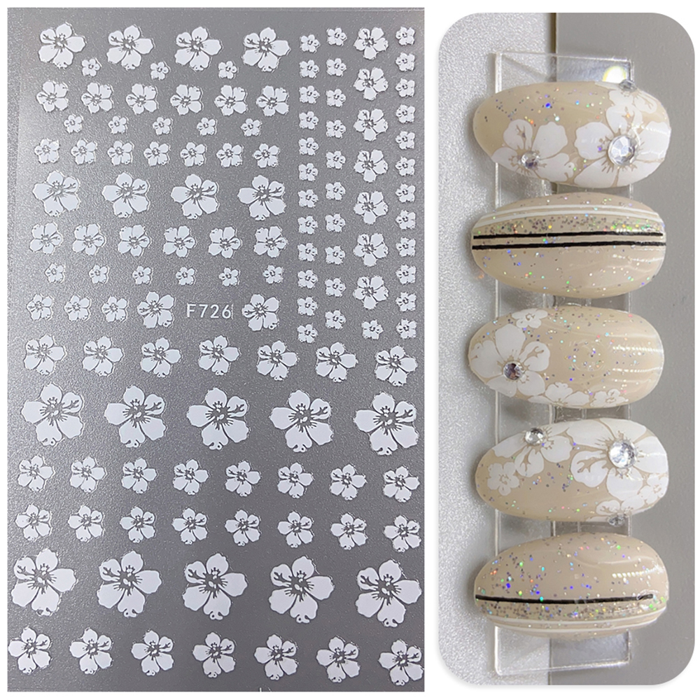 [Hàng mới về] Nhãn dán họa tiết hoa anh đào 3D trang trí móng tay nghệ thuật thời trang đẹp mắt