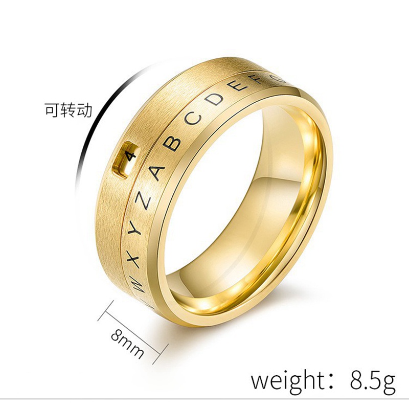 Nhẫn Xoay 316L Có Thể Xoay Hình Lịch Ngày Thời Trang Cho Nam