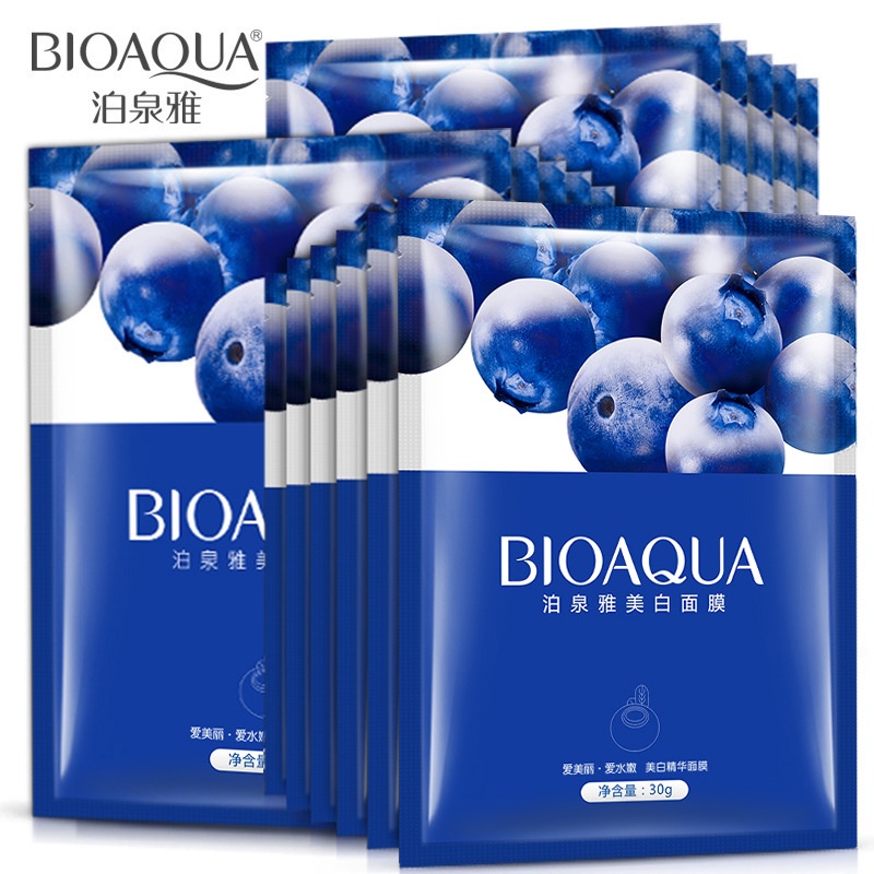 Mặt Nạ Việt Quất Bioaqua  dưỡng ẩm làm mềm trắng sáng da hiệu quả, mặt nạ nội địa Trung chính hãng BIGSALEMART A88