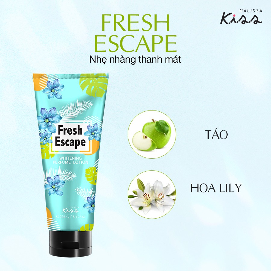 Sữa Dưỡng Thể Dưỡng Trắng Hương Nước Hoa Malissa Kiss 226ml | BigBuy360 - bigbuy360.vn