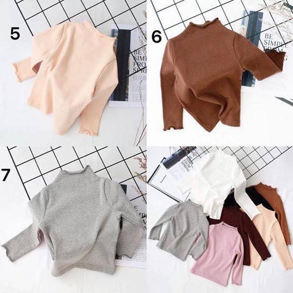 Aó len cổ chờm bé gái