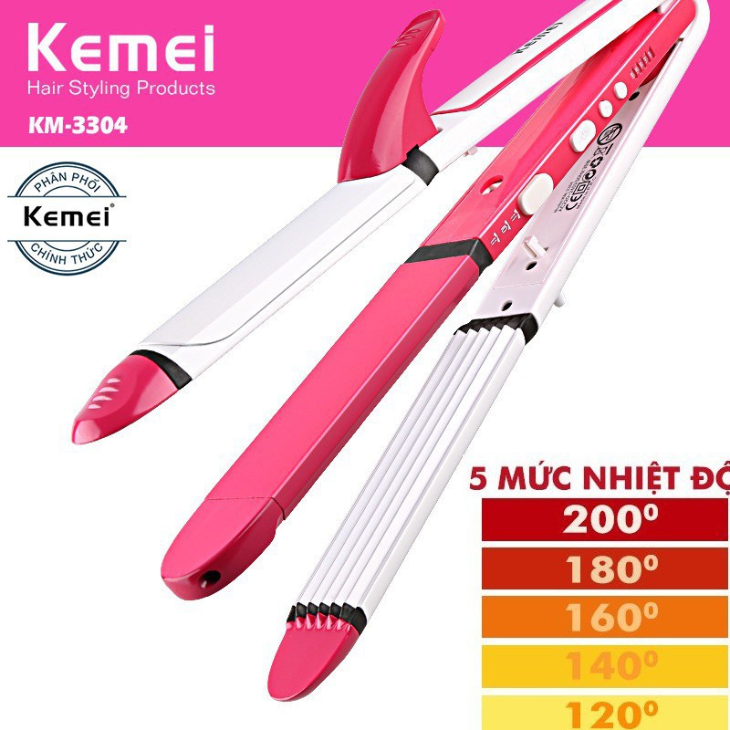 HOT: Máy làm tóc đa chức năng 5 mức chỉnh nhiệt Kemei 3304 ZIPPER