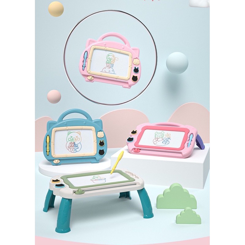 BÀN VẼ TỪ TỰ XOÁ THÔNG MINH CHO BÉ TẶNG KÈM 2 CON DẤU