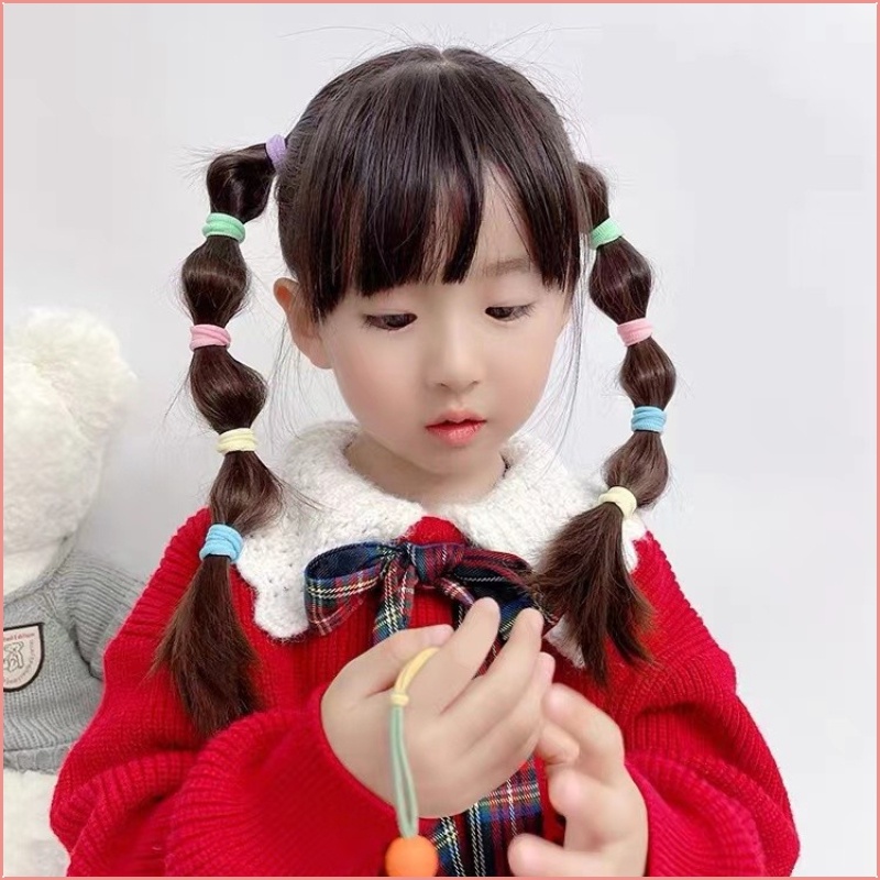 Dây Cột Tóc Cao Su Co Giãn Không Đau Màu Sắc Ngọt Ngào Cho Nữ