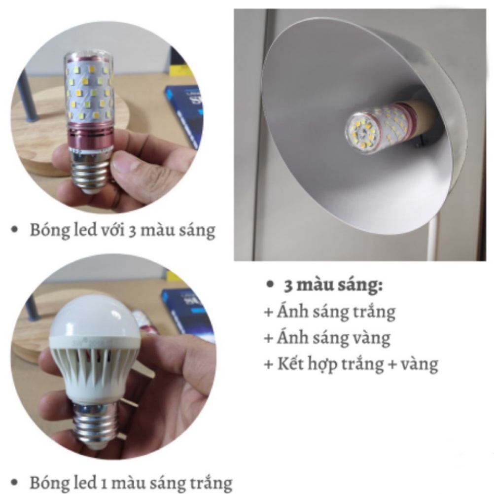 Đèn để bàn làm việc Vintage DB08MT tiết kiệm điện - Tặng kèm bóng Led (Free Ship)