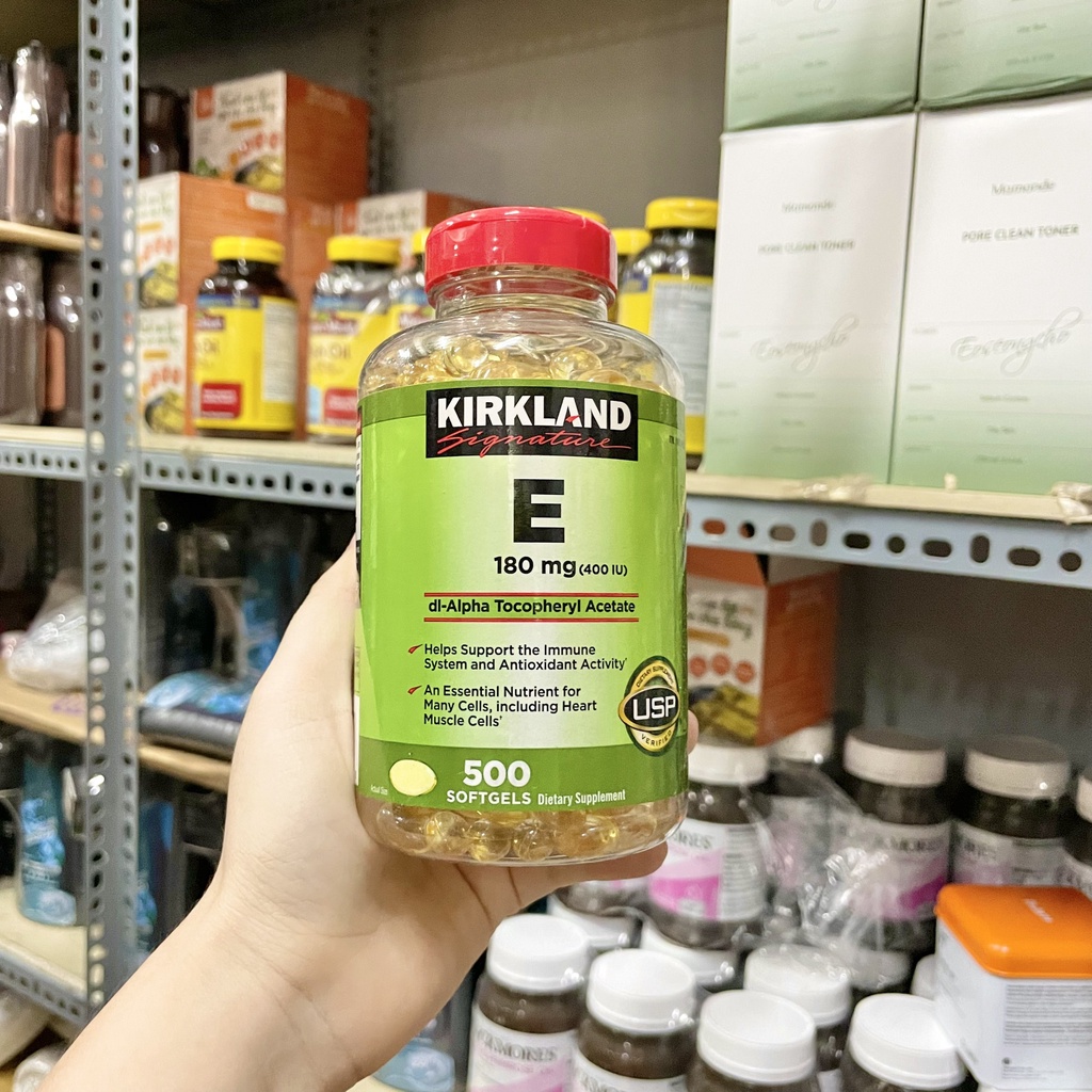 [Hàng Mỹ] Viên Uống Bổ Sung Vitamin E Kirkland Signature 500 Viên chính hãng - 096619982110
