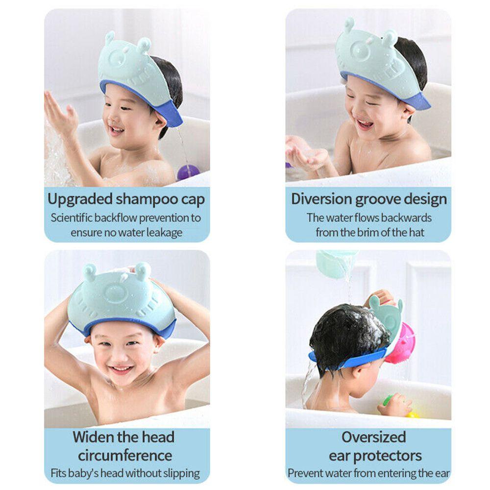 NIUYOU Mũ Tắm Bảo Vệ Mắt Chống Thấm Nước Mềm Mại Điều Chỉnh Được Chăm Sóc Cho Bé