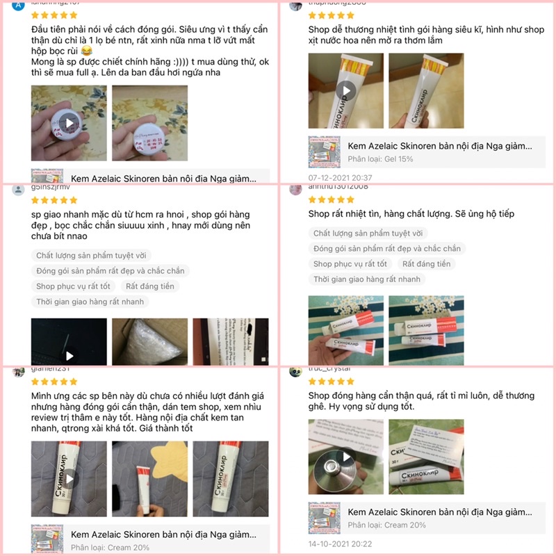 Kem Skinoren Azelaic Acid giảm mụn, thâm, nám bản nội địa Nga