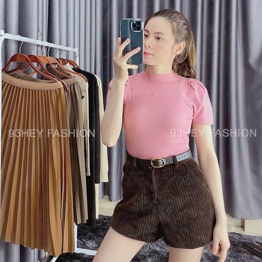 Áo Len Nữ Tay Lỡ Bồng Gân Tăm Cổ Lọ Hàng Quảng Châu 93HEY AL08 | BigBuy360 - bigbuy360.vn